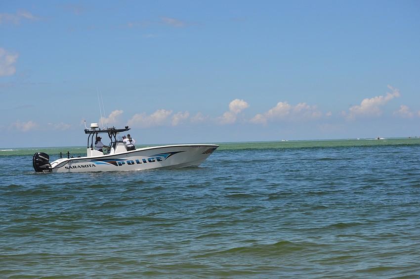 Sarasota Police Department was on patrol in Big Pass Sunday afternoon.