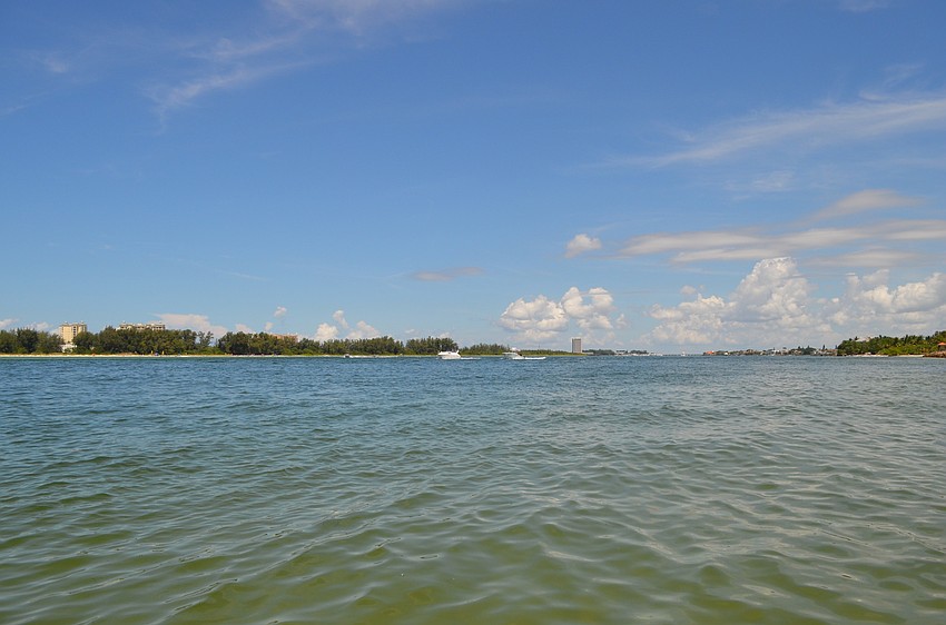 Big Pass looking east toward Downtown Sarasota.