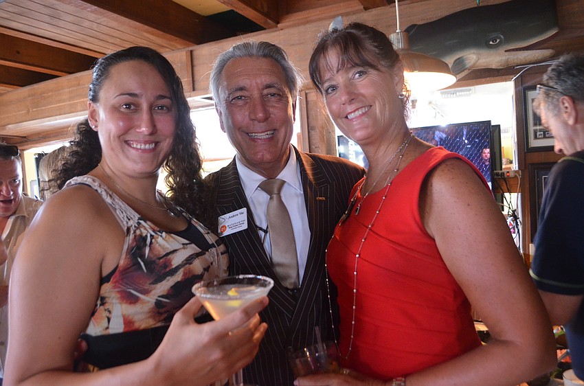 Aurora Kane of Century 21, Andrew Vac of Matusiak/Vac Real Estate and Tammy Halstead of the Longboat Key Chamber of Commerce