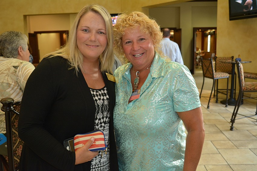 East County resident and military veteran Corinne North-Fuller visits with Georgie Alfano-Cronk.
