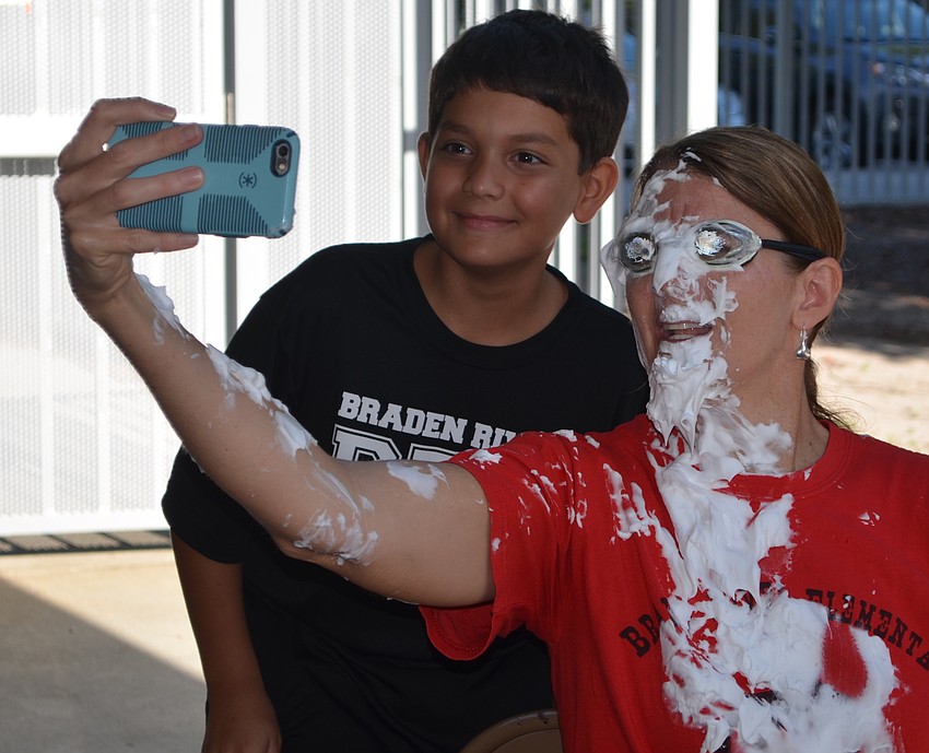 Cameron Buitrago takes a selfie with Hayley Rio.