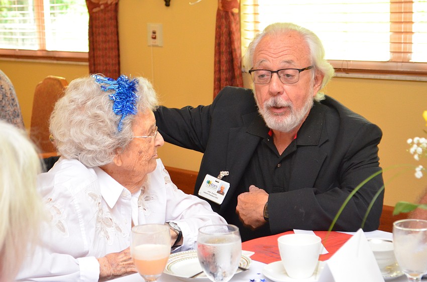 John Overton stopped by to see his dear friend Frances Jester and to wish her a happy birthday.