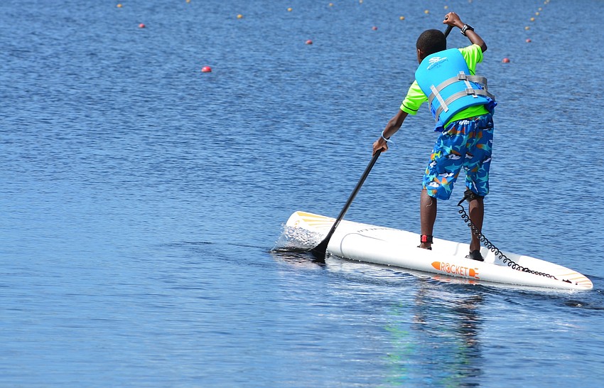 Elijah Clark-King from Brevard County begins the race.