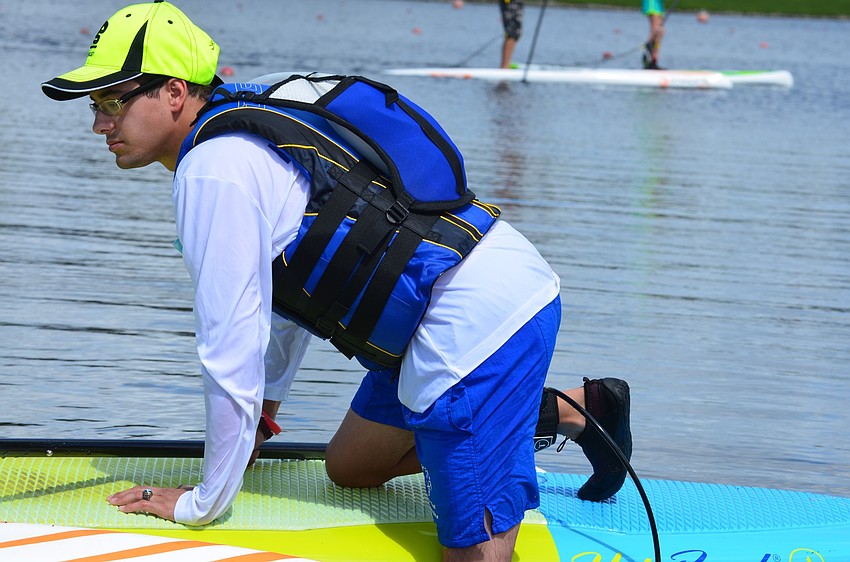 Matt Seiler from Lee County prepares for the start of his race.