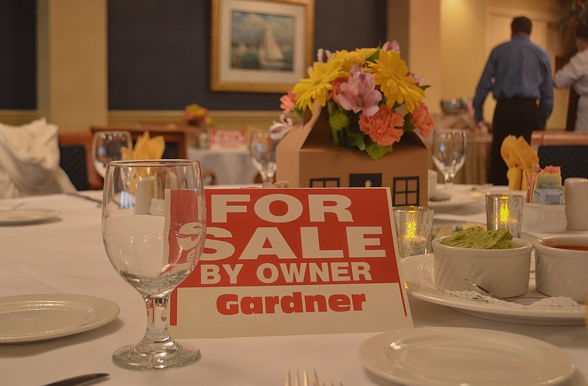 Tables were decorated with 