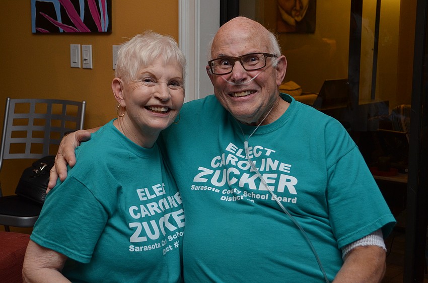 Sarasota County School Board member Caroline Zucker with husband Michael Zucker