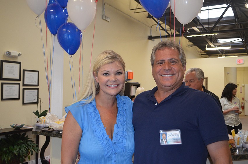 DiCicco campaign volunteer Jennifer Peeples and Frank DiCicco