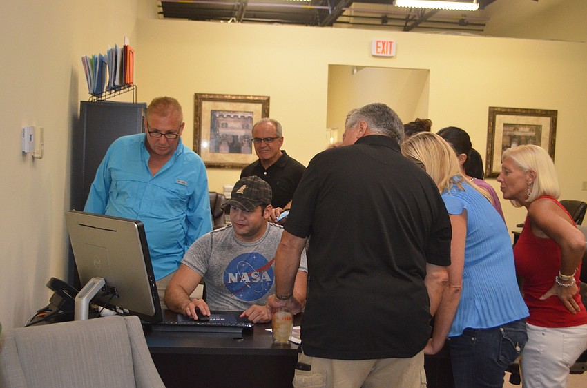 DiCicco supporters wait for the results.