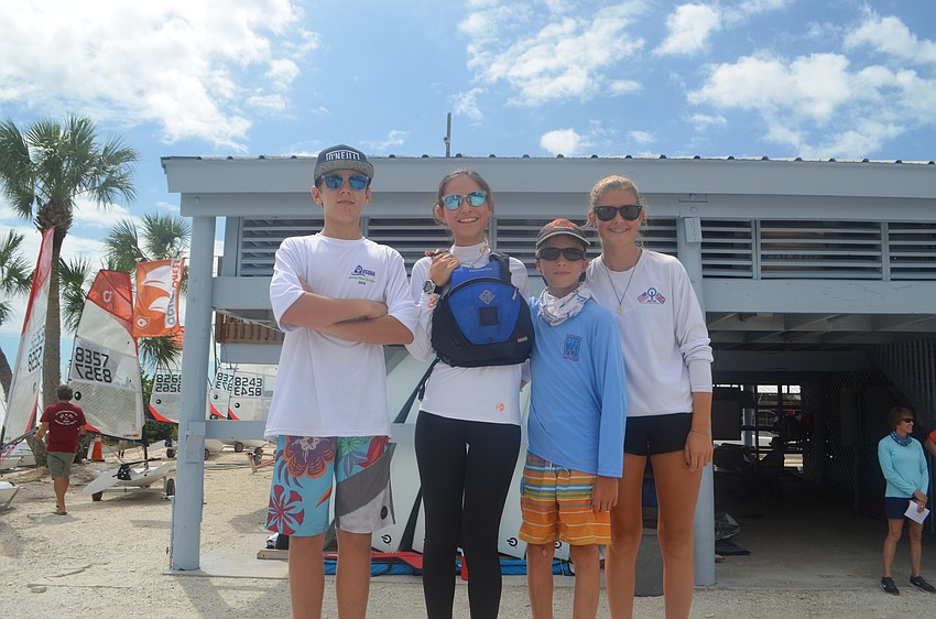 Devin Wade, 13, J.J. Smith, 14, Thommie Girt, 12, and Mia Hanes, 14