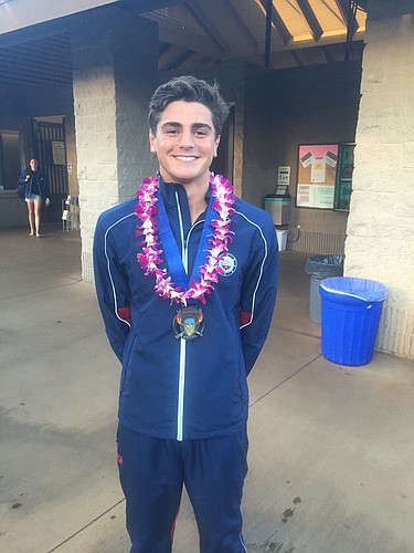 Riverview senior Austin Katz won a silver medal in the 200-meter backstroke at the Junior Pan Pacific Swimming Championships Aug. 24-27, in Maui. (courtesy)