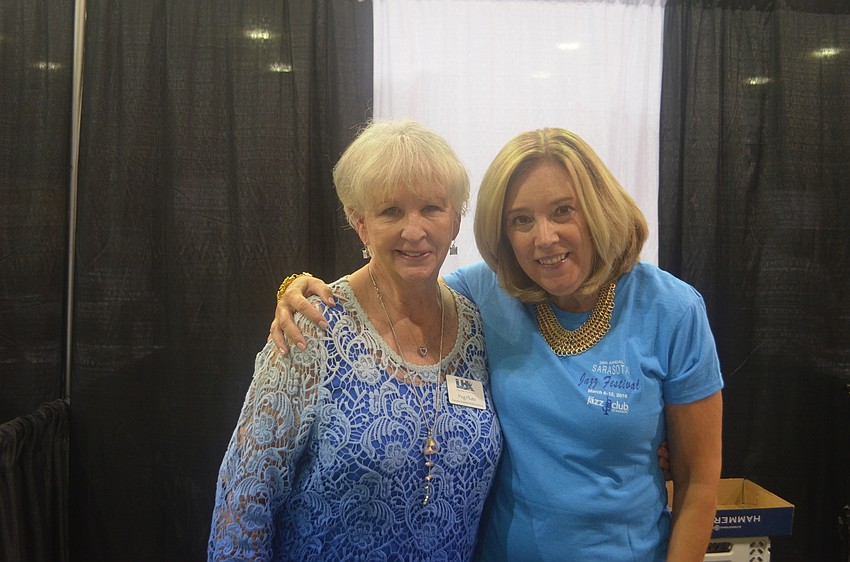 Peg Pluto of Longboat Key Chamber of Commerce and Susan Leavis of Jazz Fitness