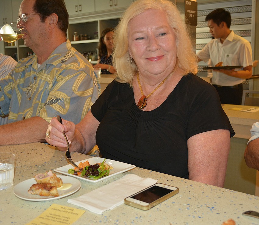 Libby May of Lakewood Ranch enjoys tapas at the first 