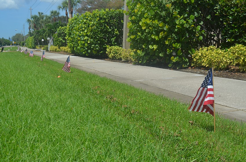 Each flag along GMD represents a person who lost their life during the 9/11 attacks.