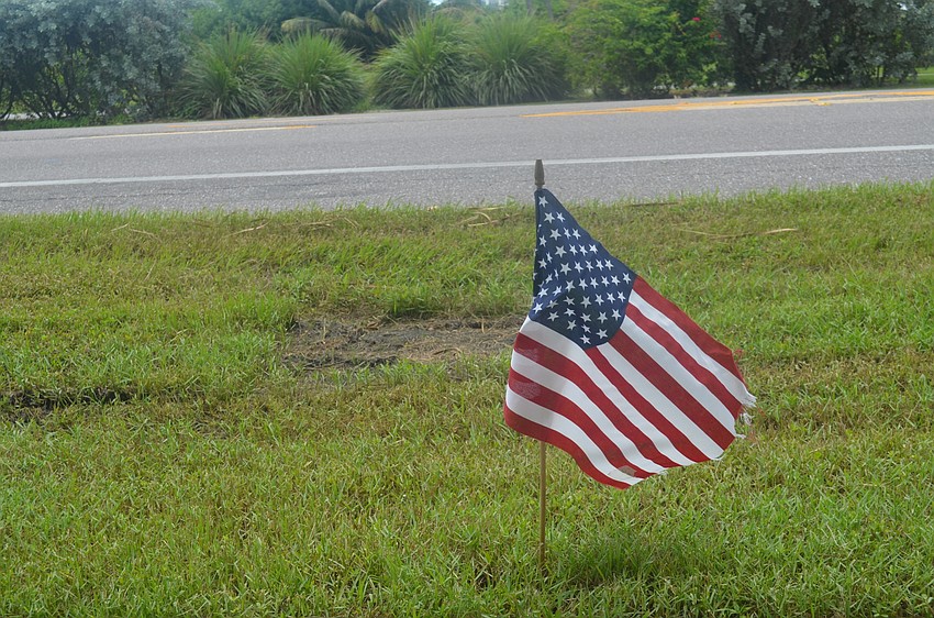 The lining of GMD is Longboat Key’s only official commemoration of 9/11.