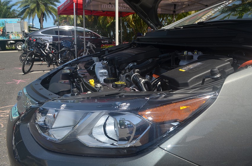 The engine of a 2017 Chevy Bolt was on display at this year’s Electrify the Island held at Mote Marine Laboratory and Aquarium.