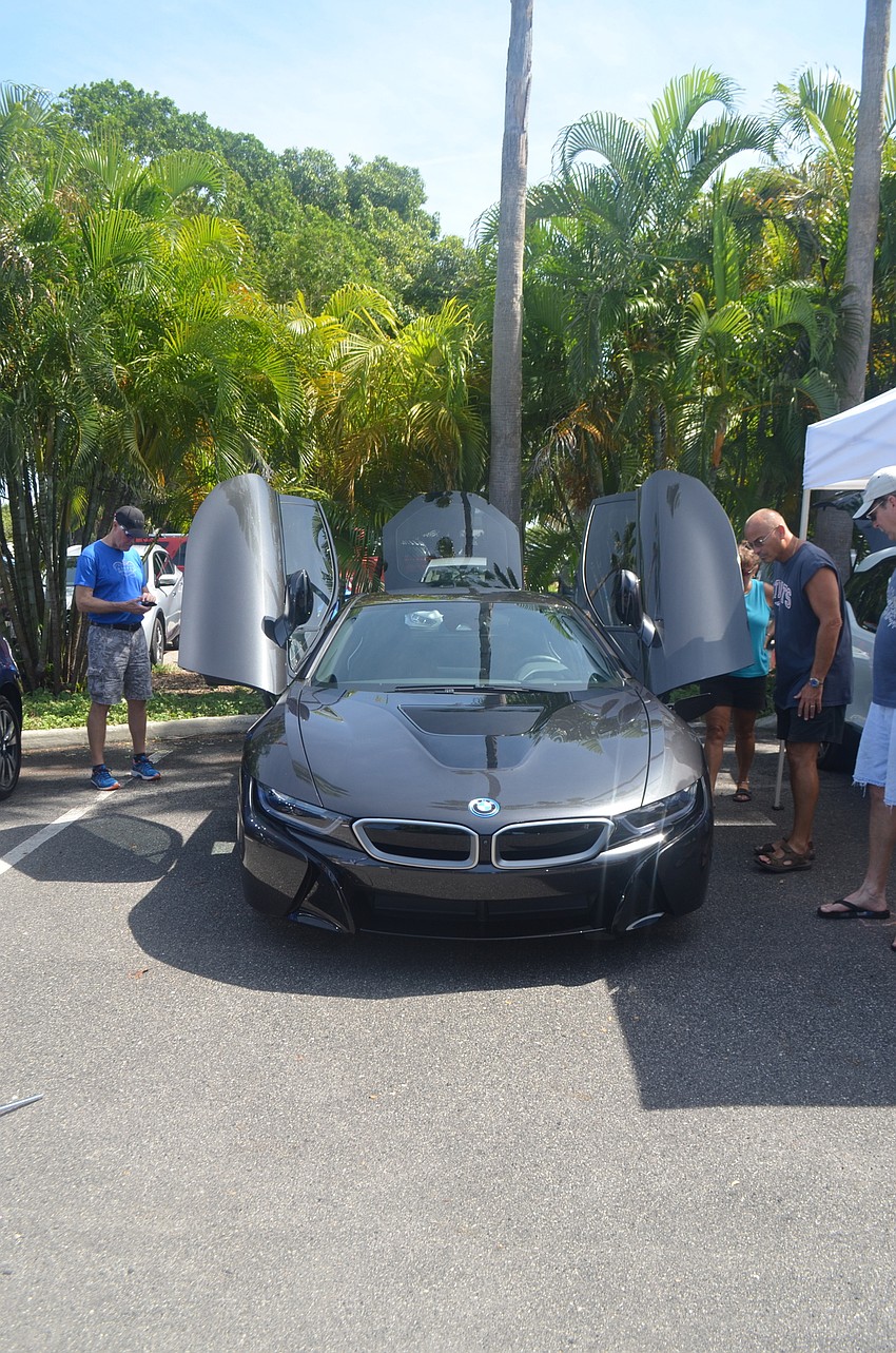 A BMW i8 was one of many electric vehicles on display at this year’s Electrify the Island held at Mote Marine Laboratory and Aquarium.