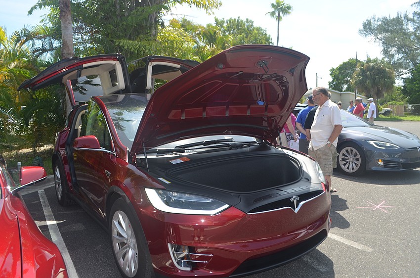 A 2016 Tesla Model X was on display during Mote Marine Laboratory and Aquarium’s 5th annual Electrify the Island.