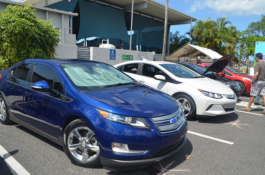 Various Chevy Volts were on display during Mote Marine Laboratory and Aquarium’s 5th annual Electrify the Island.