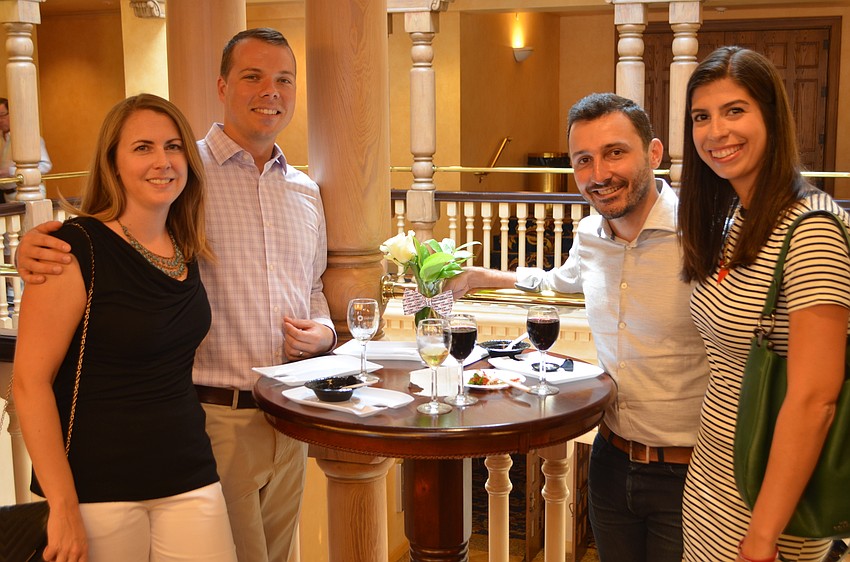 Rebecca and Brad Williams with George Nickson and Samantha Bennett.