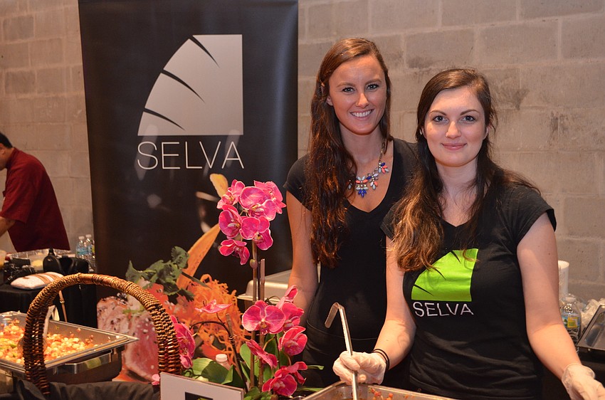 Alessi Semerar and Pariesa Young, both hosts at Selva, served shrimp ceviche to attendees.