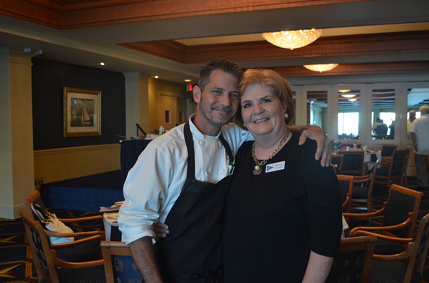 Chef Brent Williams and social chairwoman Marshall Fernandez