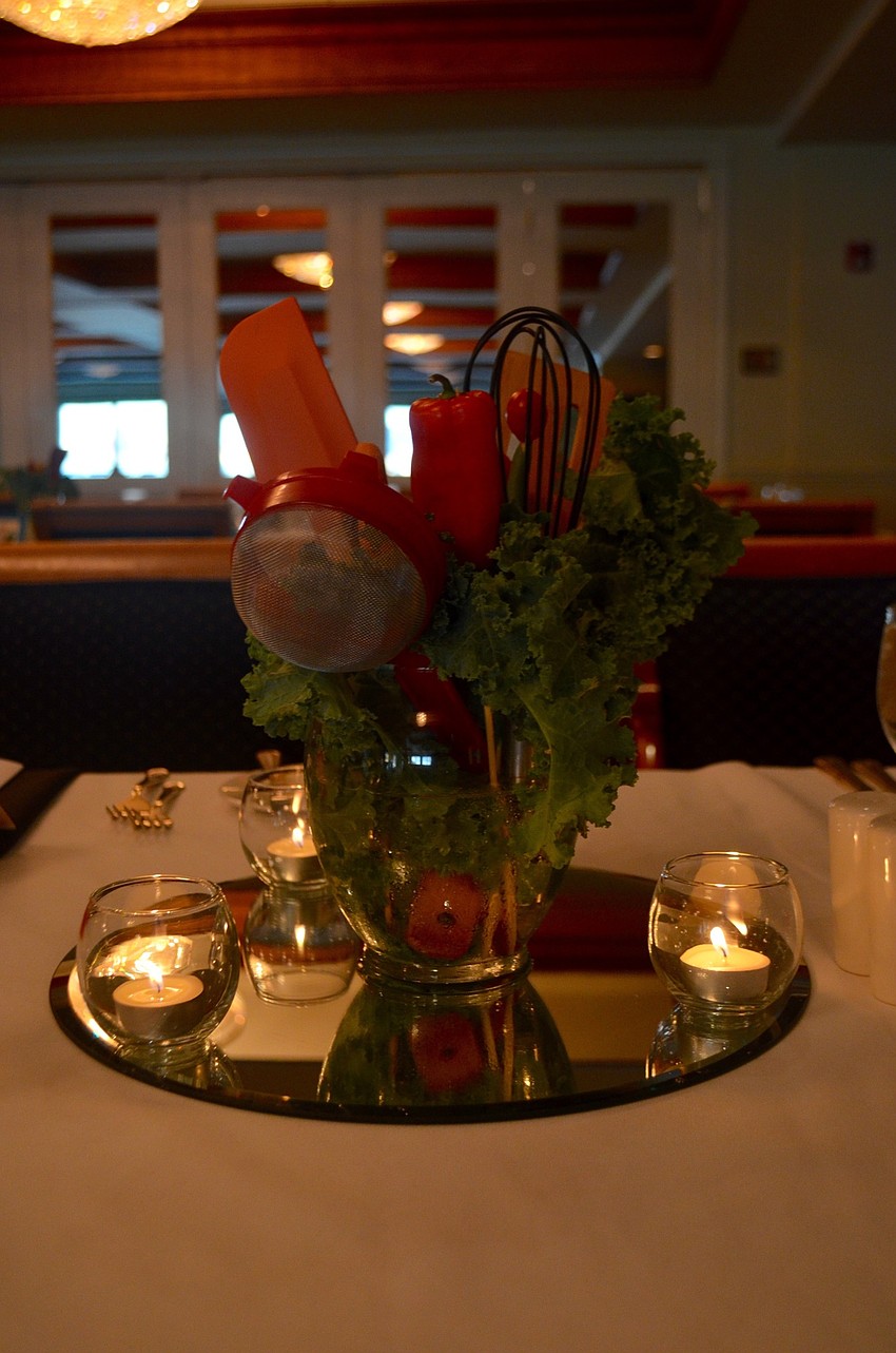 Each table had a food-themed centerpiece.