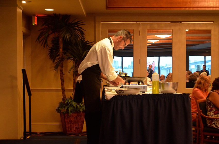 While explaining each dish,  Chef Brent Williams shared his background in cooking with the guests.