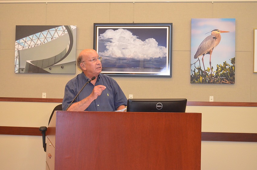 Lenny Landau of Longboat Key was given unlimited time Monday by the Longboat Key Commission to help outline shortfalls in the town's strategy to bury its power lines.
