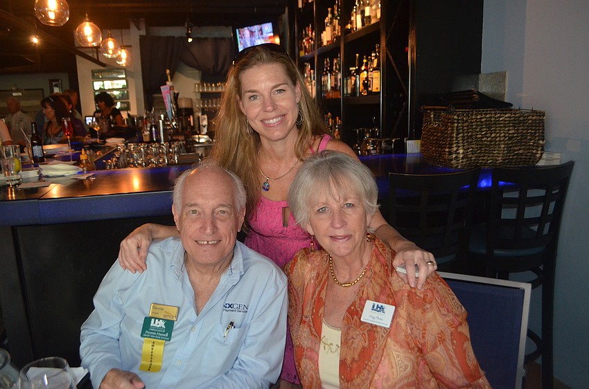 Dennis Hassel of SMART Merchant Services, Shona Otto of Madison Avenue Media and Peg Pluto of the Longboat Key Chamber of Commerce