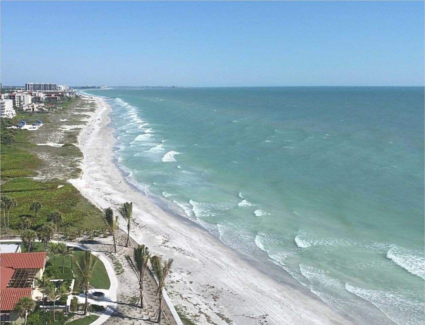 A Longboat Key beachfront suffering from erosion April 5 before restoration begins.