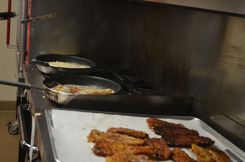 It took about 50-100 fish to feed the group that gathered at Christ Church on Sept. 16 for the annual fish fry.