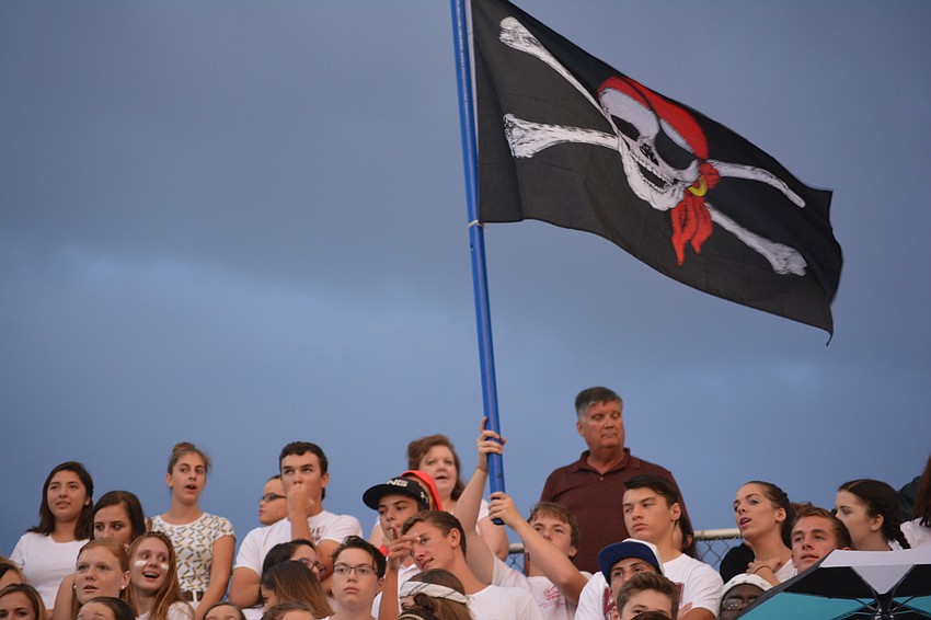The Pirates' flag was in the house on the visitors' side.