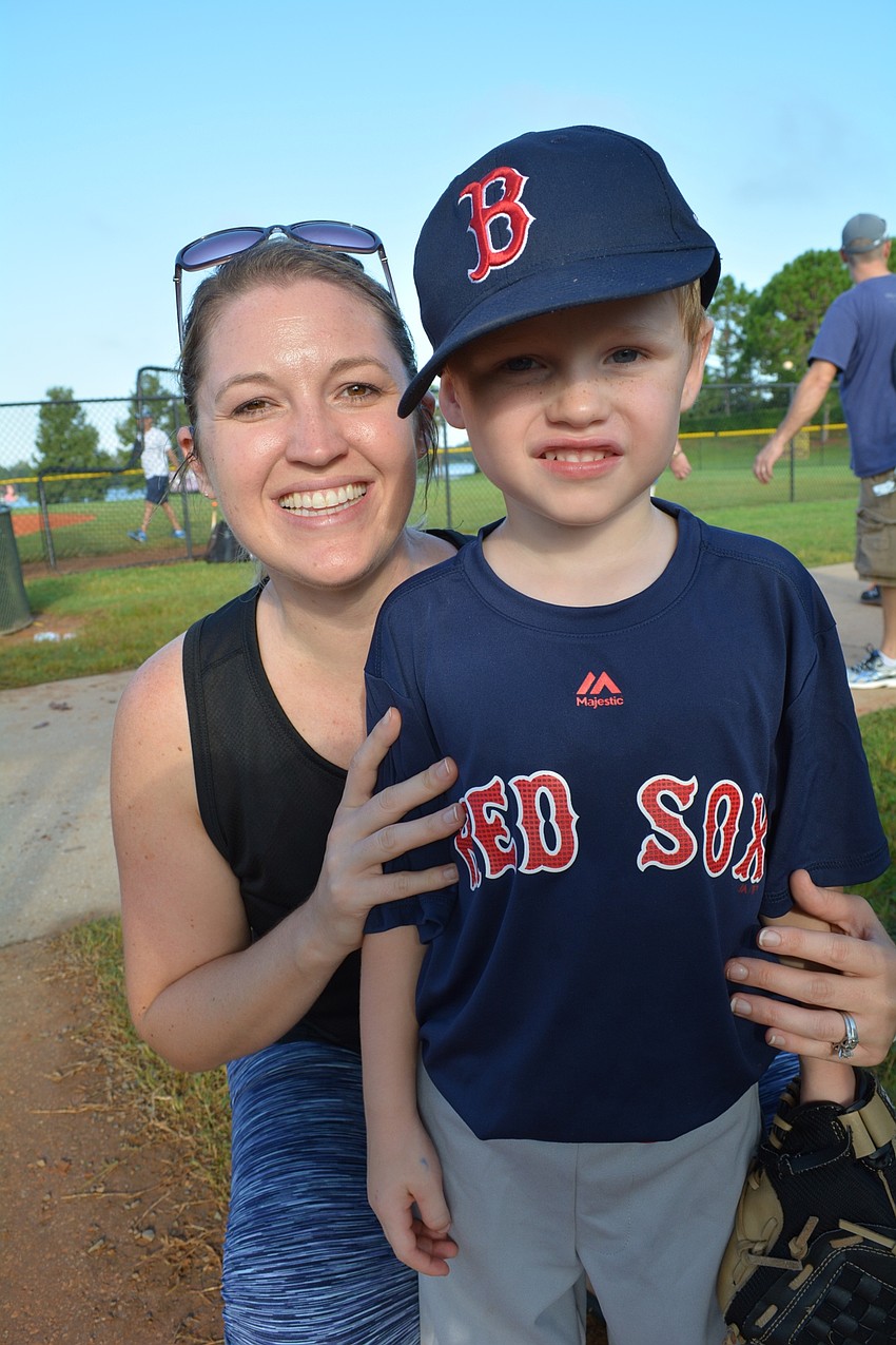 Amanda Lindberg comes out for Grayson Lindberg's first game of the year.