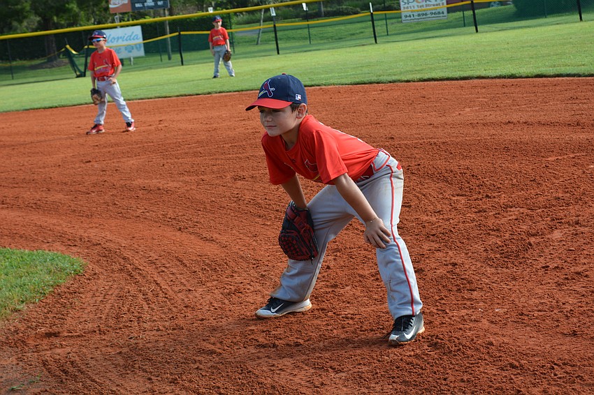 Caleb Mutch plays first base.