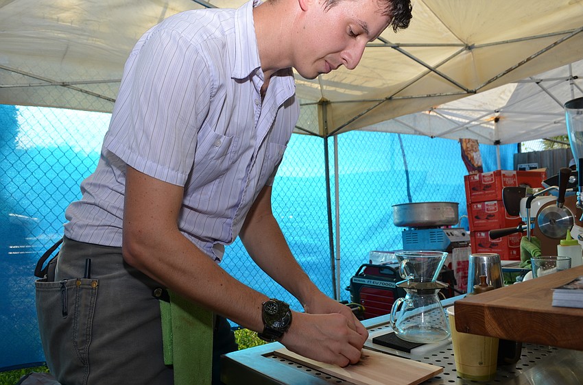 Justin Banister of Out and About Coffee.