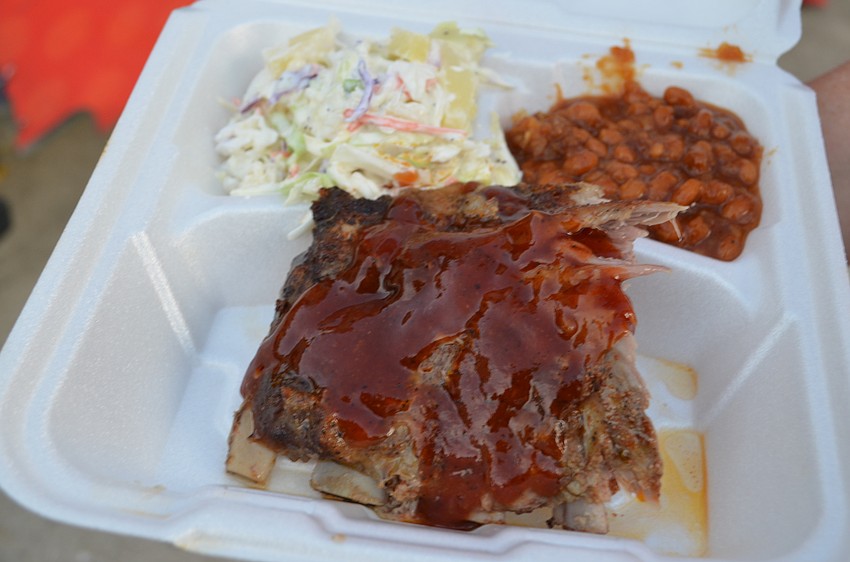 Mother Truckin Good served ribs, brisket and pulled pork that was brined with the Passion Wheat brew.