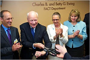 Charles Boal Ewing Jr., second from left, at the opening of the Ewing FACT Department, which helps abused individuals.