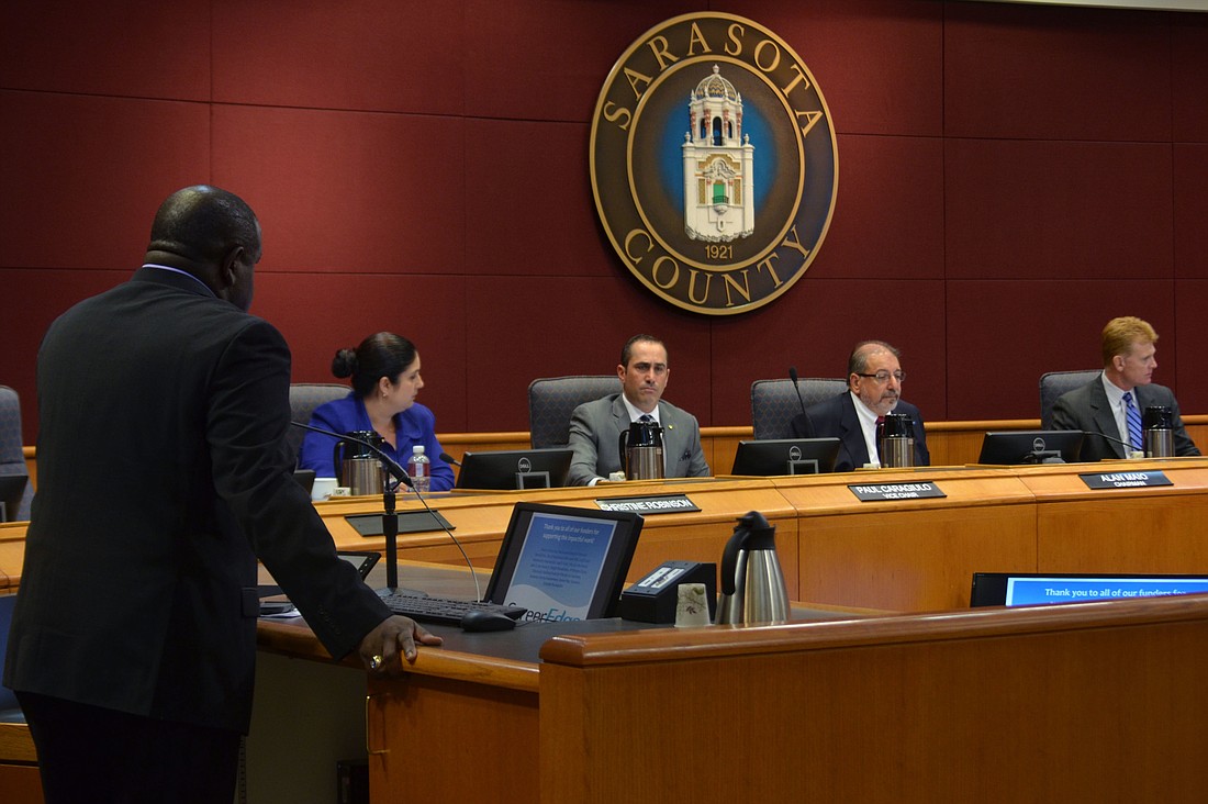 Director of the Office of Business and Economic Development Jeff Maulsby presented a review of the county's economic incentive program at Wednesday's county commission meeting.
