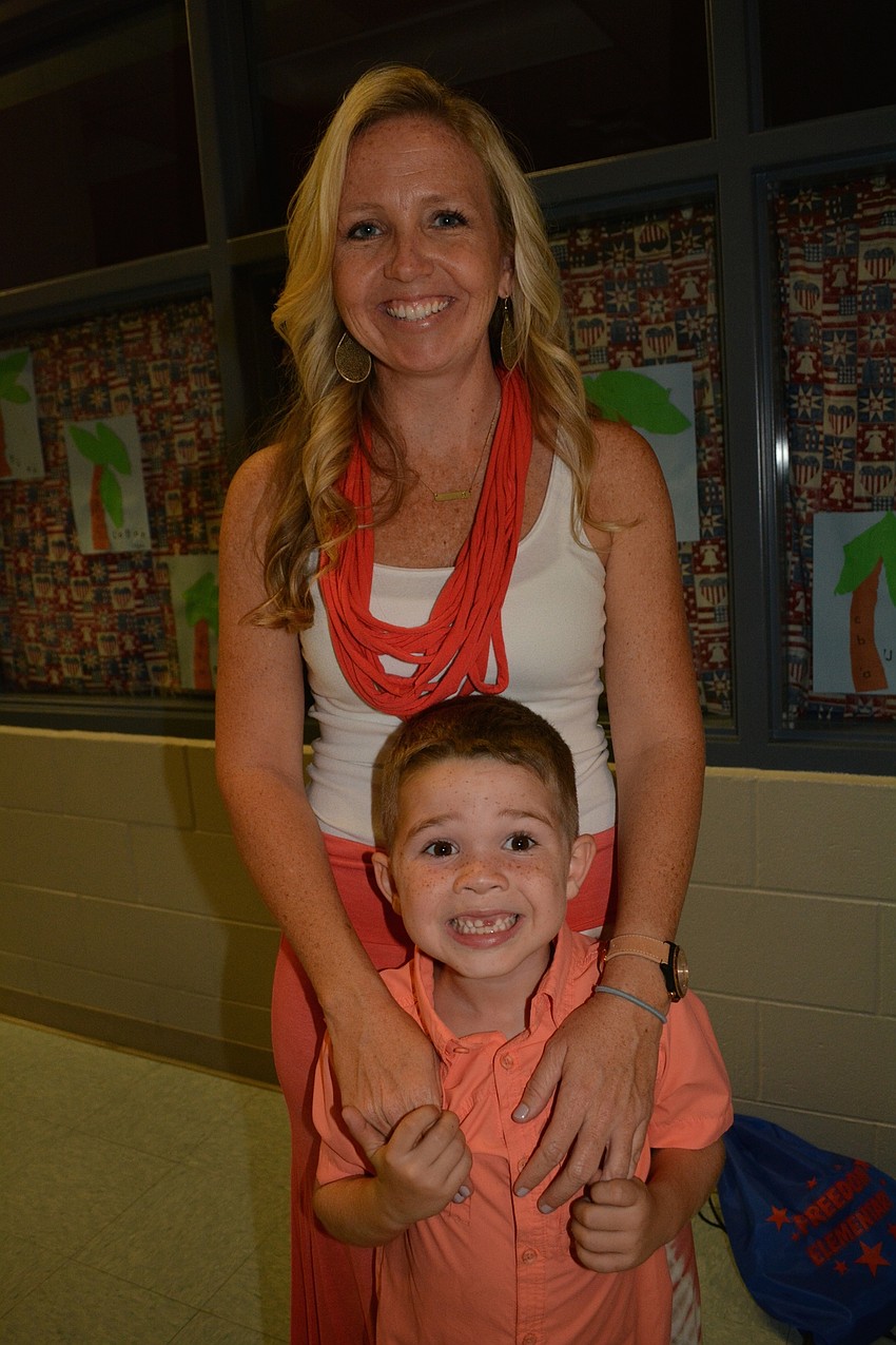 Danielle and Weston Dimon are all smiles before the dance gets started.