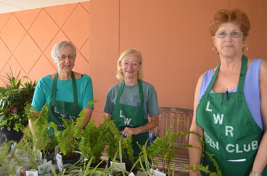 Judy Van Duzer, Maureen Burke and Carleen Guardiani represent the Lakewood Ranch Gardening Club.