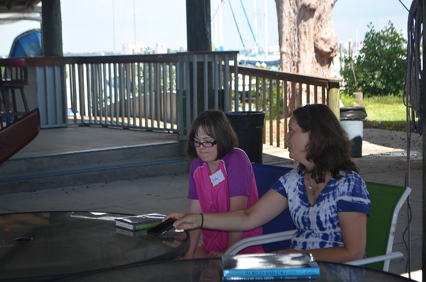Ella Quaid, 15, and her mom, Stacy Quaid, talk about the book they read, The Wanderer.