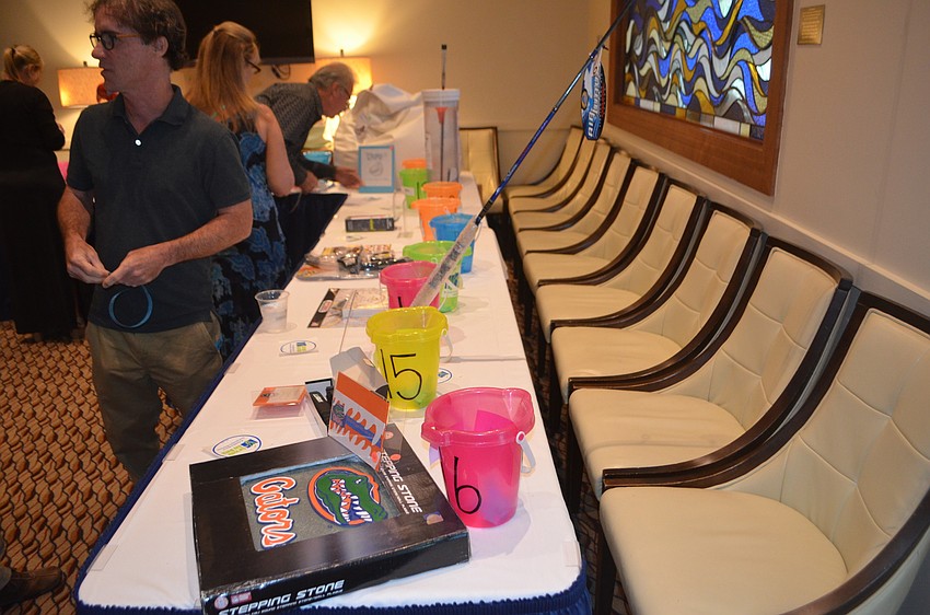 A Chinese auction, raffle and silent auction were set up during Scallopalooza’s cocktail hour.