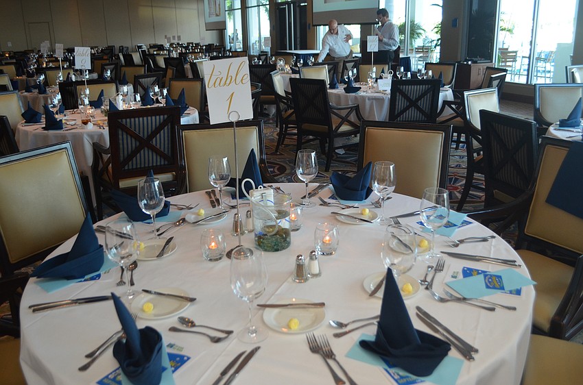 Before dinner,  the 170 attendees enjoyed a cocktail hour.