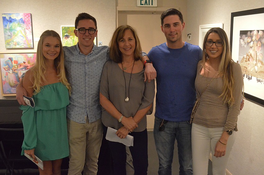 Kara Zeller, Jordan Berger, Art Center Sarasota Executive Director/Event Organizer Lisa Berger, Michael Berger and Vanessa Evert.
