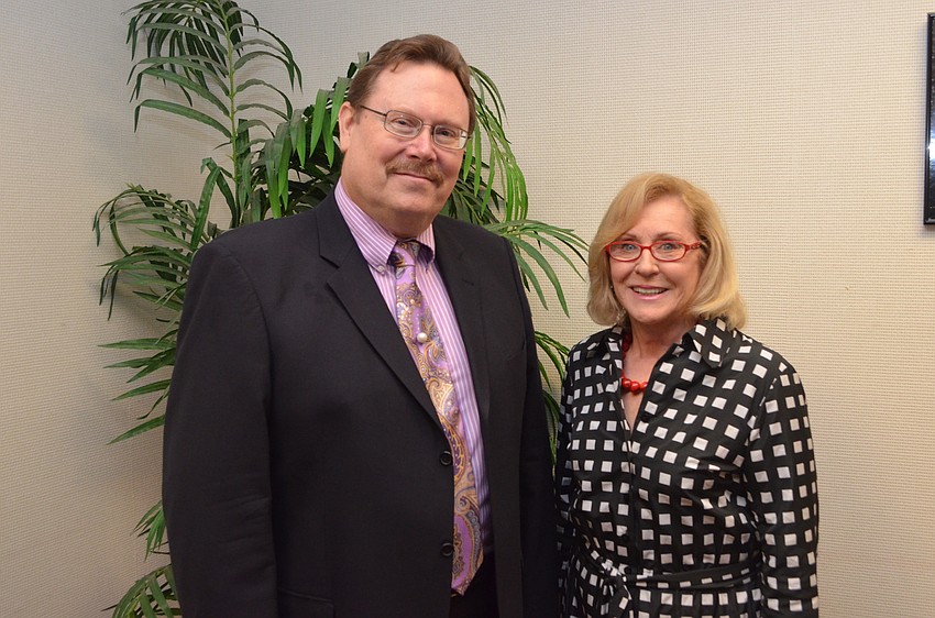 Speaker and Keeper of the Ca’ d’Zan Ron McCarty with Sponsor Judith Skornicka Schwartzbaum