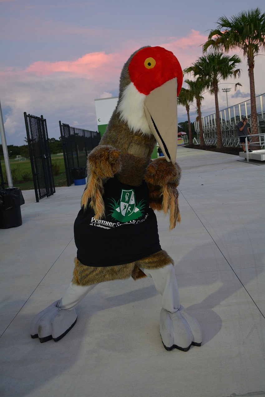 Schroeder-Manatee Ranch's mascot cranky greeted the crowd.