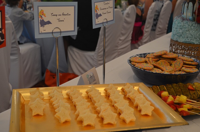 Turkey and American cheese star-shaped sandwiches were just one of the many food options during the second annual Tea & Tutus event.