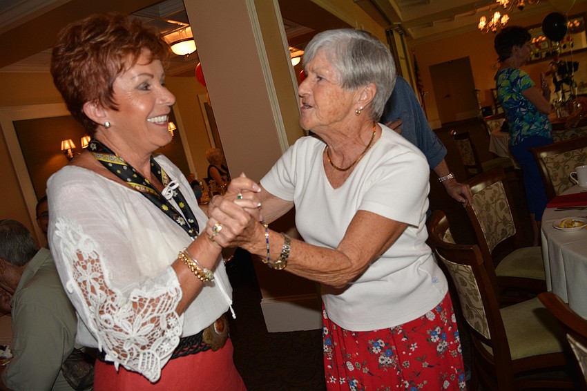Maria Todd dances with friend Barbara Loreto, Loreto sings a song in German.