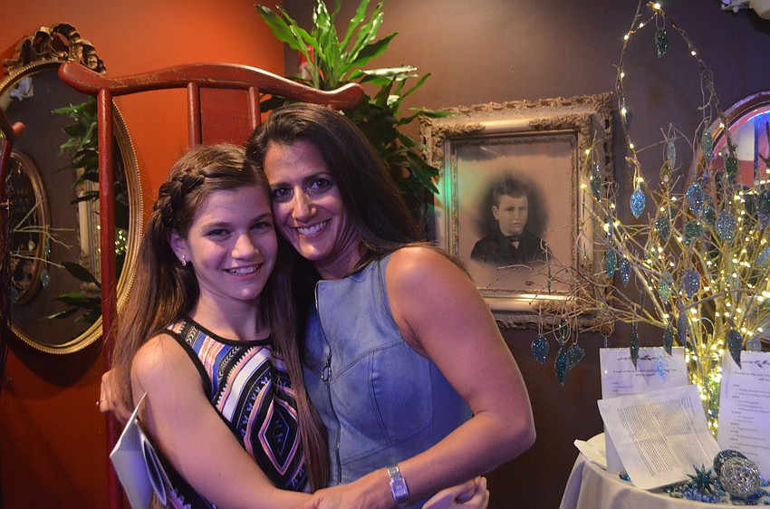 Guest of honor Rachel Saltzberg with daughter Jordyn, 12