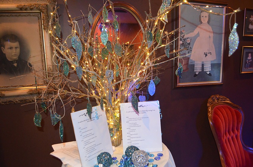 A giving tree was set up so guests could donate to the Kol Yeled Scholarship Fund, which Rachel Saltzberg started last year.